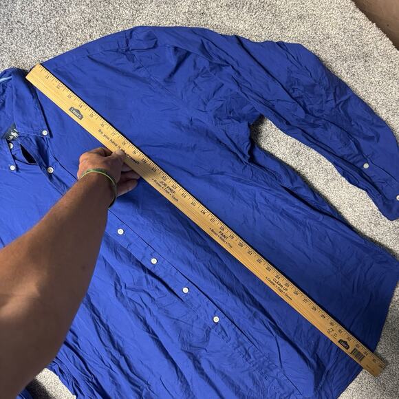 Vintage Y2K Ralph Lauren Button Down Shirt XXL Classic Fit Smart Casual Academia - Picture 3 of 14